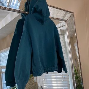 Zara Girls solid color hooded sweatshirt